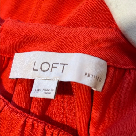 LOFT Red A-Line Sleeveless Dress Women's Medium Petite - Picture 5 of 5